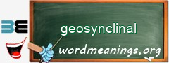 WordMeaning blackboard for geosynclinal